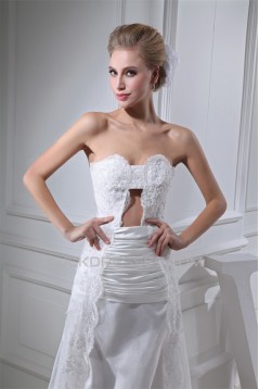 Sheath/Column Lace Organza Soft Sweetheart Wedding Dresses 2030250