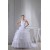 Princess Sleeveless One-Shoulder Satin Organza Beaded Wedding Dresses 2030253