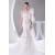 Mermaid/Trumpet Satin Netting Lace One-Shoulder Wedding Dresses 2030286