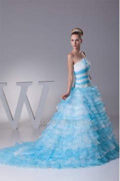 A-Line Strapless Beaded Lace Wedding Dresses with Color 2030295