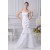 Satin Organza Sleeveless Sweetheart Mermaid/Trumpet Sweet Wedding Dresses 2030296
