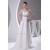Satin Ruffled Netting Sheath/Column Sleeveless Most Beautiful Wedding Dresses 2030302