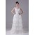 A-Line Sleeveless Scoop Satin Lace Wedding Dresses 2030314