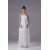 Sheath/Column Chiffon Strapless Floor-Length Wedding Dresses 2030319