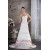 A-Line Satin Silk like Satin Sleeveless Wedding Dresses with Color 2030326