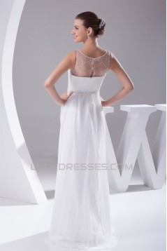 Sheath/Column Straps Sleeveless Beaded Most Beautiful Wedding Dresses 2030335