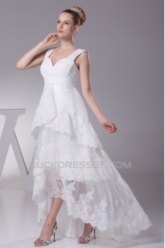 A-Line High Low Sweetheart Lace Sweet Wedding Dresses 2030336