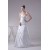 A-Line Strapless Sleeveless Satin Lace Wedding Dresses 2030338