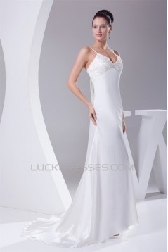 Sheath/Column New Arrival Beaded Wedding Dresses 2030342