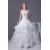 A-Line Satin Organza Lace Sleeveless Strapless Chapel Train Wedding Dresses 2030350