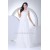 A-Line One-Shoulder Satin Silk like Satin Fine Netting Wedding Dresses 2030352