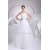 Sleeveless A-Line Strapless Satin Organza Fine Netting Sweet Wedding Dresses 2030354