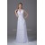 Sleeveless Chiffon Silk like Satin Halter Reception Wedding Dresses 2030362