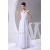A-Line Chiffon Silk like Satin Halter Beaded Sweet Wedding Dresses 2030364