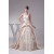 Ball Gown Sleeveless One-Shoulder Satin Lace Fine Netting Reception Wedding Dresses 2030378