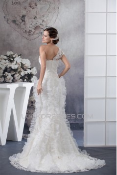 Sleeveless Princess Satin Lace Organza Fine Netting Best Wedding Dresses 2030380