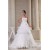A-Line Strapless Sleeveless Satin Lace Organza Wedding Dresses 2030390