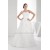 Sleeveless Satin Organza Sweetheart A-Line Sweet Wedding Dresses 2030397