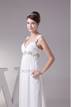 Sleeveless Straps Chiffon Silk like Satin Sweet Wedding Dresses Maternity Wedding Dresses 2030418