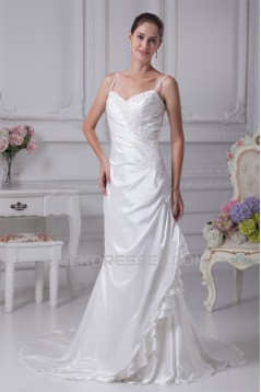 Trumpet/Mermaid Spaghetti Strap Lace Wedding Dresses 2030419