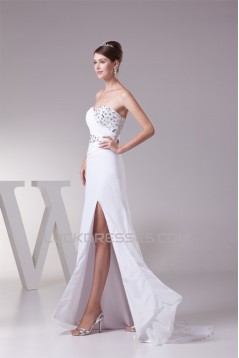 Sheath/Column Sweetheart Chiffon Beaded Wedding Dresses 2030424