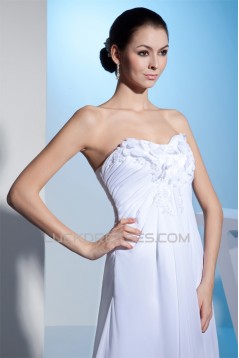 Sheath/Column Sleeveless Sweetheart Chiffon Satin Lace Wedding Dresses 2030430