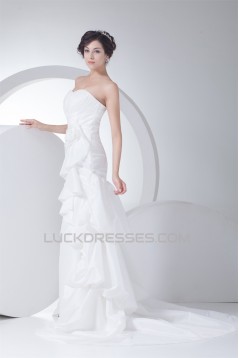 Soft Sweetheart Mermaid/Trumpet Taffeta Netting Reception Wedding Dresses 2030435