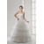 Strapless A-Line Sleeveless Satin Lace Netting Most Beautiful Wedding Dresses 2030446