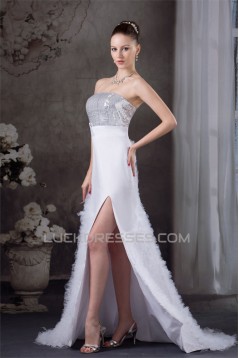Strapless Satin Lace Organza Fine Netting Sequins Most Beautiful Wedding Dresses 2030451
