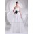 A-Line Strapless Satin Silk like Satin Lace Wedding Dresses 2030457