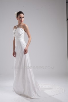 Strapless Sleeveless A-Line Taffeta New Arrival Wedding Dresses 2030459