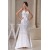 Strapless Sleeveless Silk like Satin Netting Reception Wedding Dresses 2030461