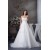 A-Line Sweetheart Sleeveless Satin Fine Netting Lace Wedding Dresses 2030471