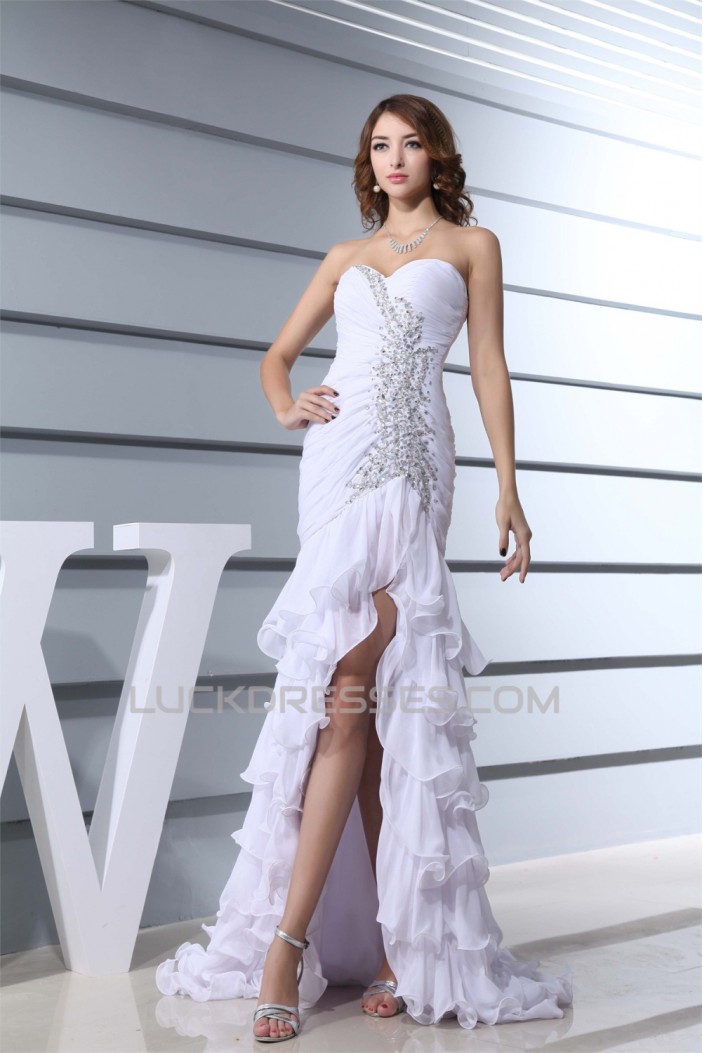 Sweetheart Beading Sleeveless Brush Sweep Train Wedding Dresses 2030474