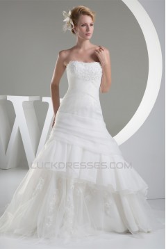 Sweetheart Organza Sleeveless A-Line New Arrival Wedding Dresses 2030480