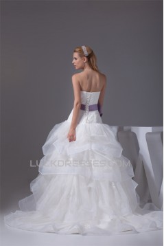 Sweetheart Satin Lace Organza Ball Gown New Arrival Wedding Dresses 2030484