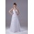 Sweetheart Sleeveless A-Line Chiffon Silk like Satin Best Wedding Dresses 2030487