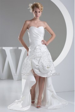 Sweetheart Sleeveless Satin Mermaid/Trumpet Beaded Little White Dresses 2030490