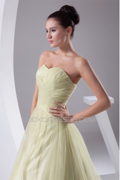 Sweetheart Sleeveless Silk like Satin Fine Netting Wedding Dresses 2030491