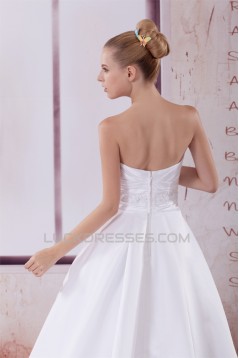 A-Line Strapless Satin Sleeveless New Arrival Wedding Dresses 2030503