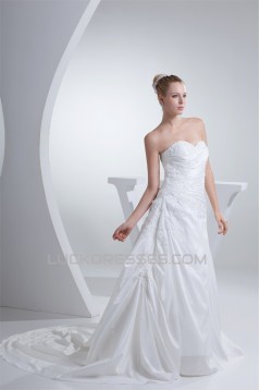 Sweetheart A-Line Organza Lace Wedding Dresses 2030507