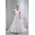 V-Neck Mermaid/Trumpet Sleeveless Satin Lace Organza Wedding Dresses 2030511