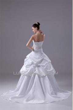 Wonderful Satin Sleeveless A-Line Sweetheart Wedding Dresses 2030521