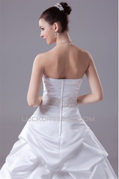 Wonderful Satin Sleeveless A-Line Sweetheart Wedding Dresses 2030521