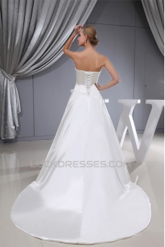 Wonderful Sweetheart Satin A-Line Sleeveless Wedding Dresses 2030526
