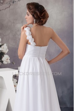 A-Line Chiffon One-Shoulder Most Beautiful Wedding Dresses Maternity Wedding Dresses 2030528