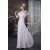 A-Line Floor-Length Chiffon Silk like Satin Fine Netting Wedding Dresses 2030531