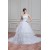 A-Line Sleeveless Satin Organza Soft Sweetheart Beaded Wedding Dresses 2030544