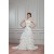 A-Line Sleeveless Spaghetti Straps Satin Organza New Arrival Wedding Dresses 2030549