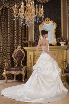 Ball Gown Sleeveless Sweetheart Satin New Arrival Wedding Dresses 2030553